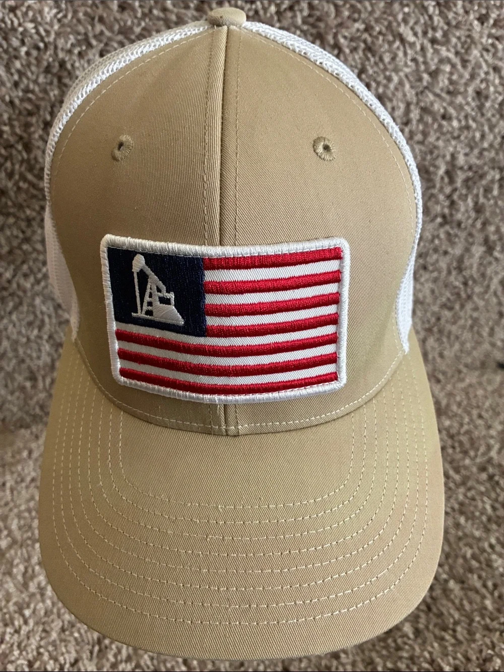 Ariat Oil Rig USA Flag Trucker SnapBack Cap